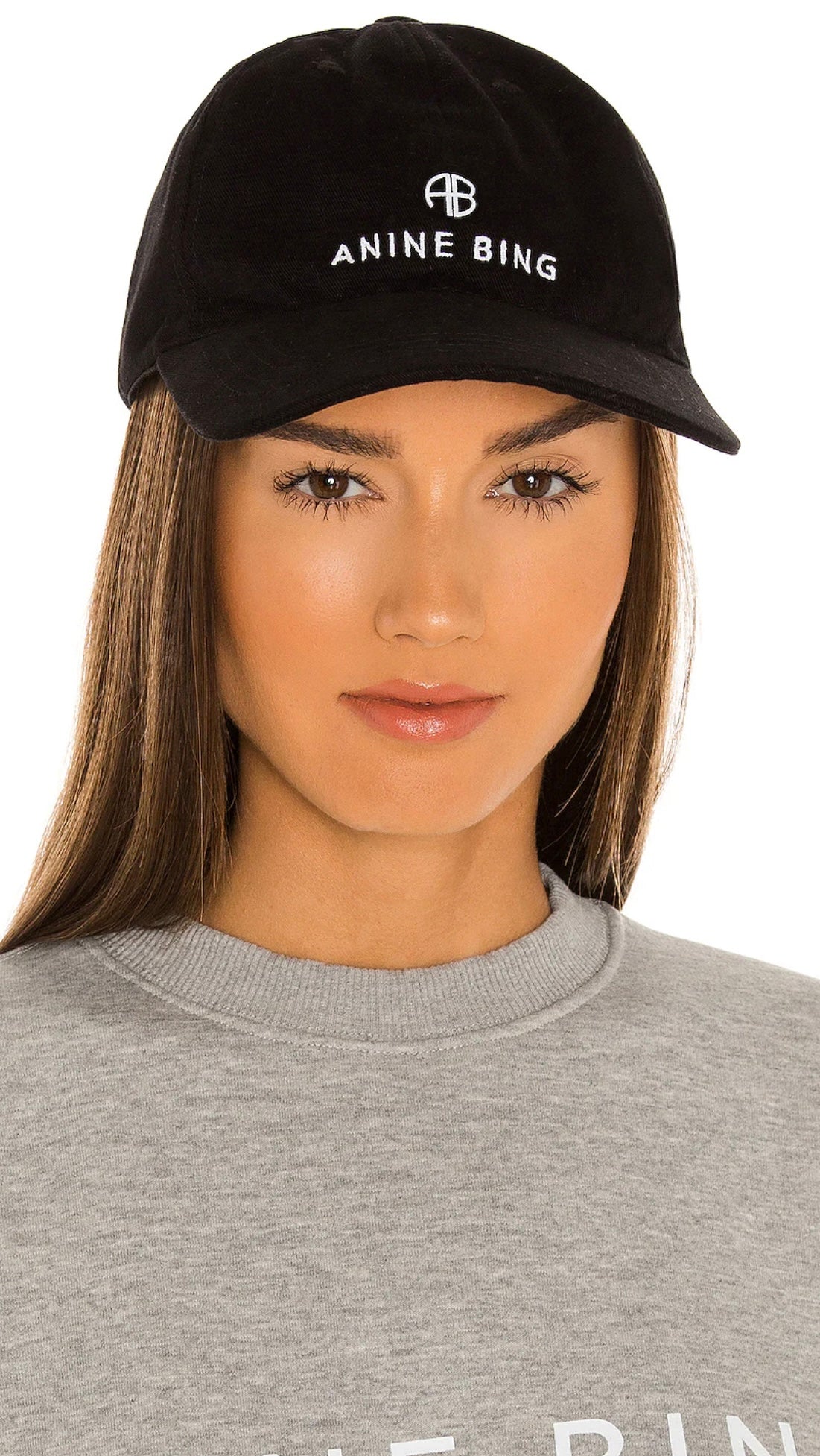 Anine Bing Black Logo Baseball Cap