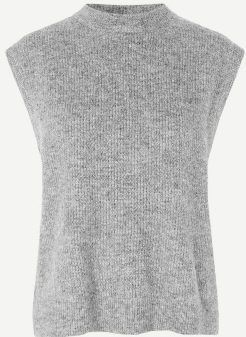 SAMSOE SAMSOE NOR VEST IN GREY MELANGE