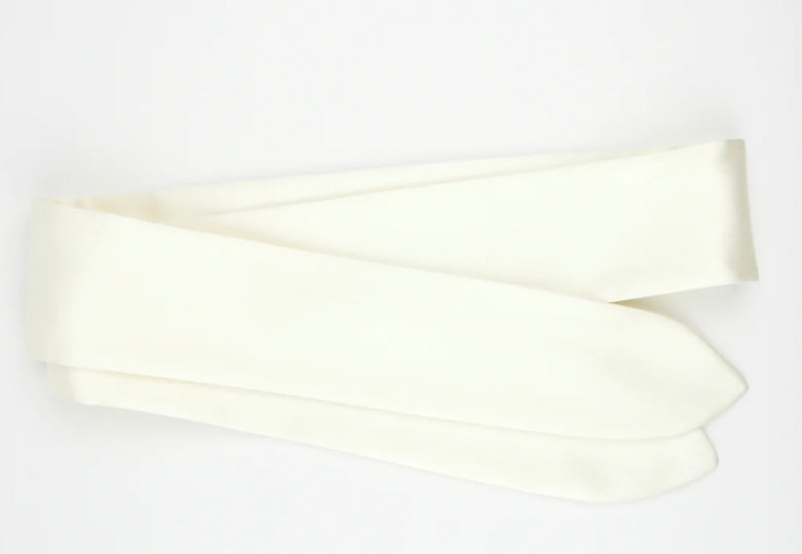 BALMAIN - Ivory Silk Bouble Breasted Draped Blazer Jacket