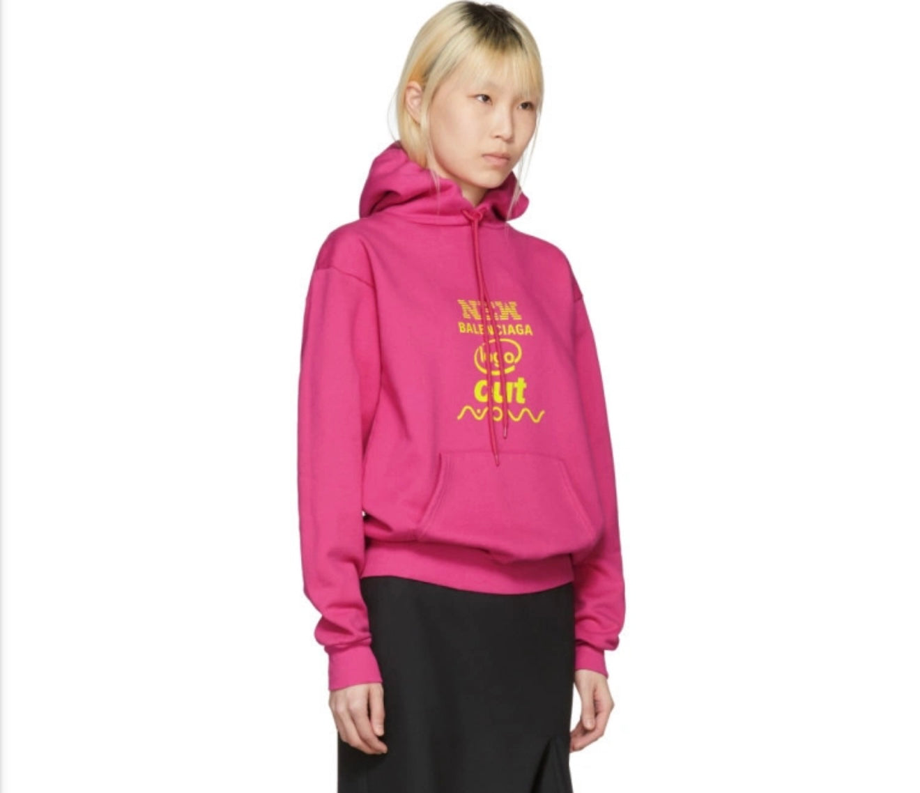 BALENCIAGA PINK "NEW LOGO" HOODIE
