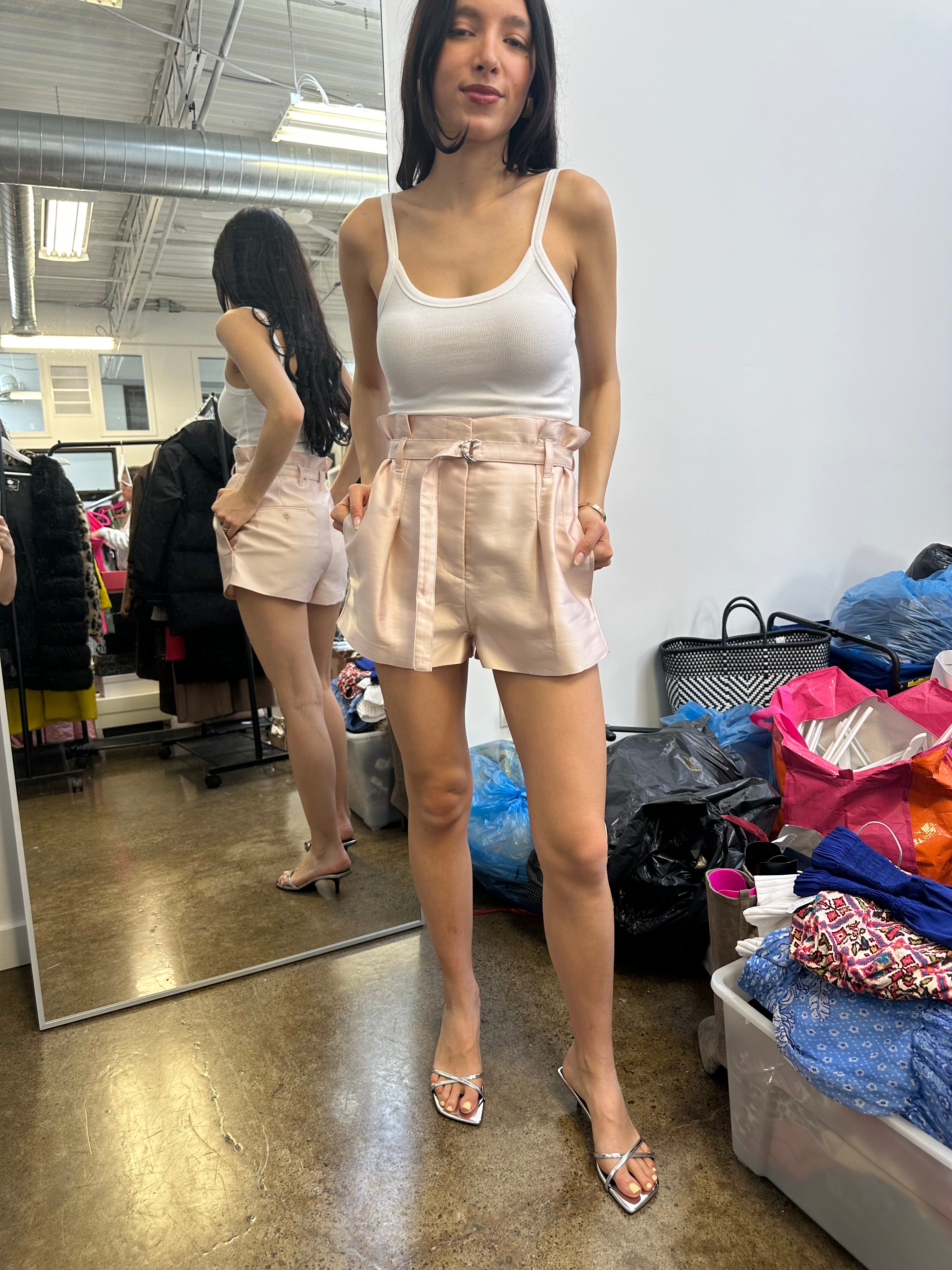 3.1 Philip Lim - Pink Satin Shorts