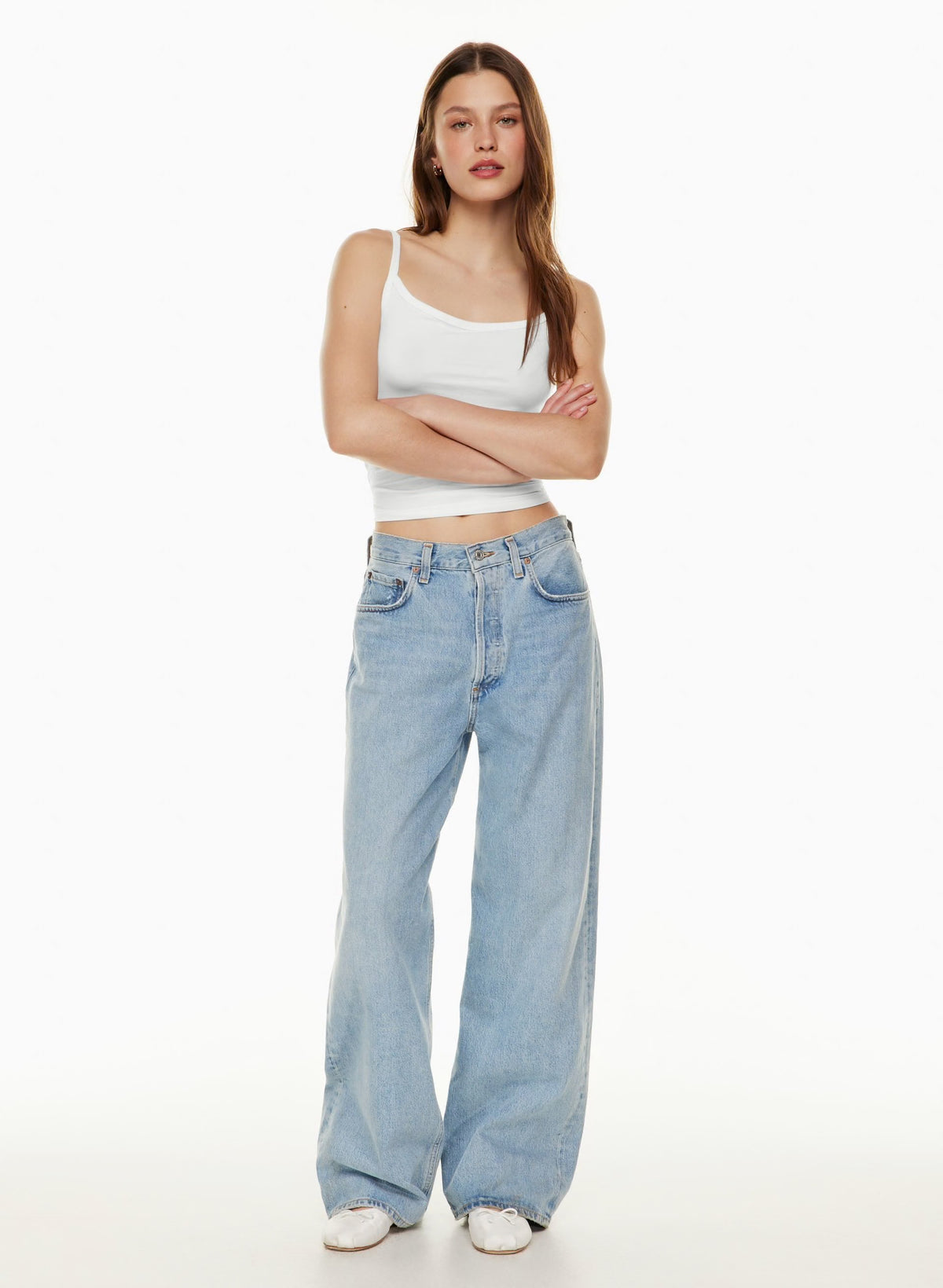 AGOLDE low rise baggy jean, faded blue