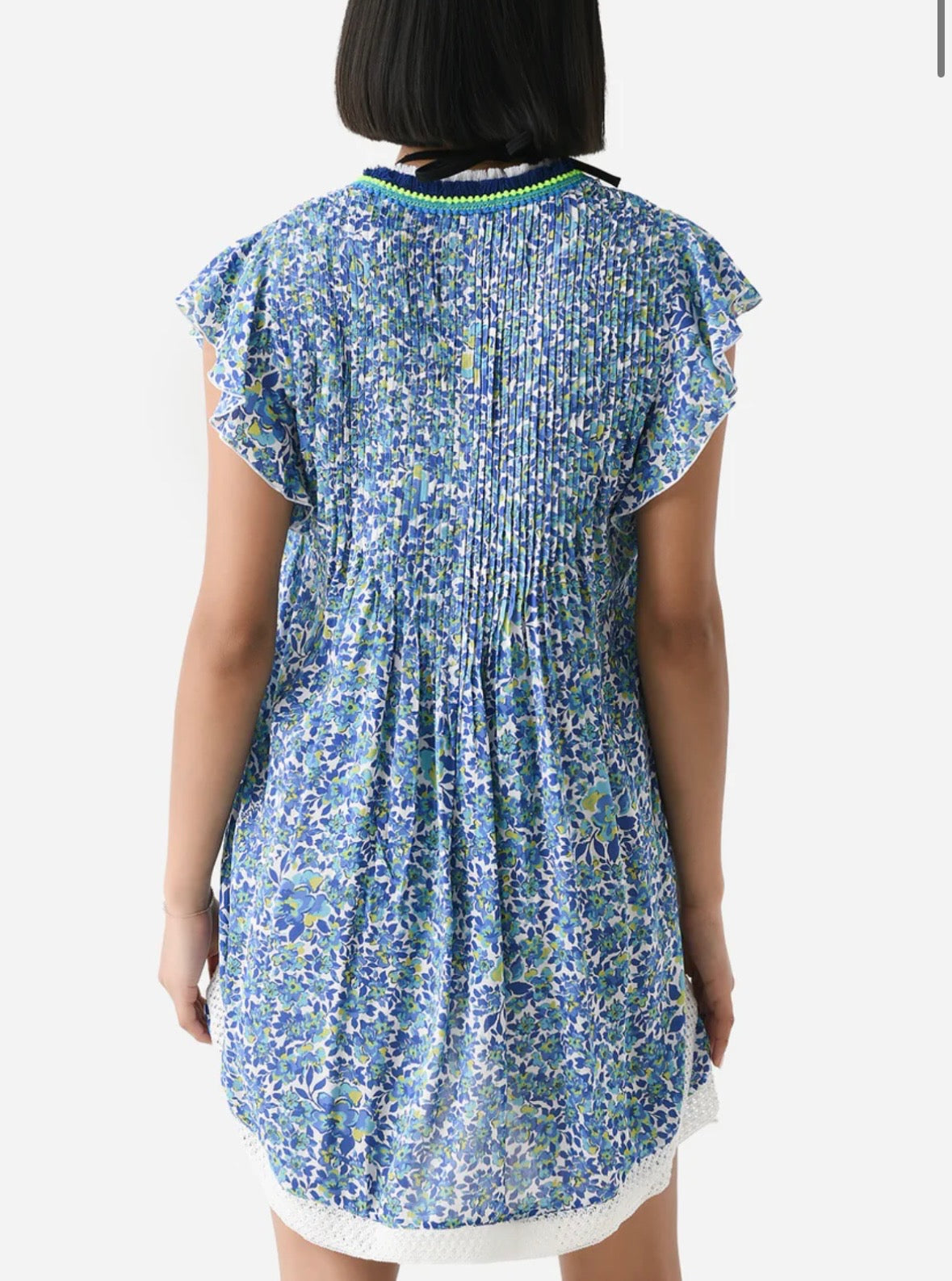 POUPETTE ST BARTH blue and teal beach cover up dress