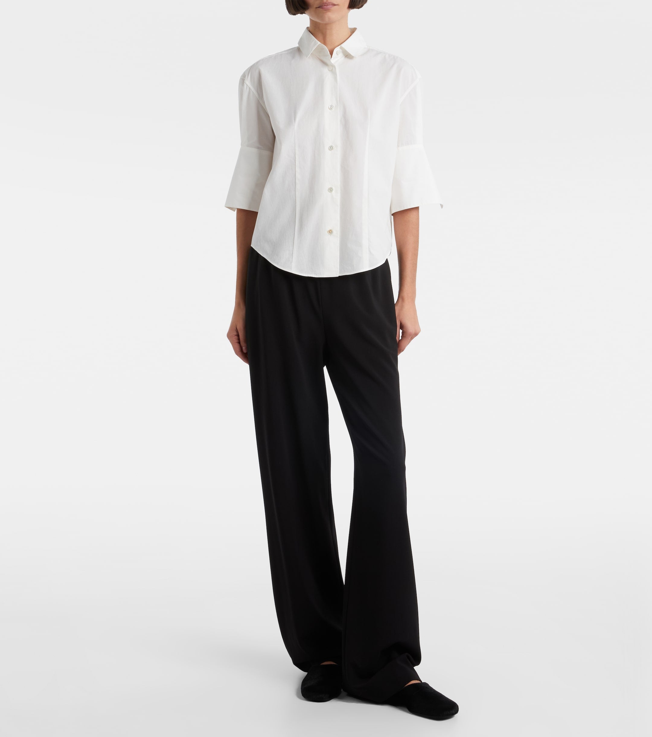 THE ROW PENELOPE MULES IN BLACK CALF