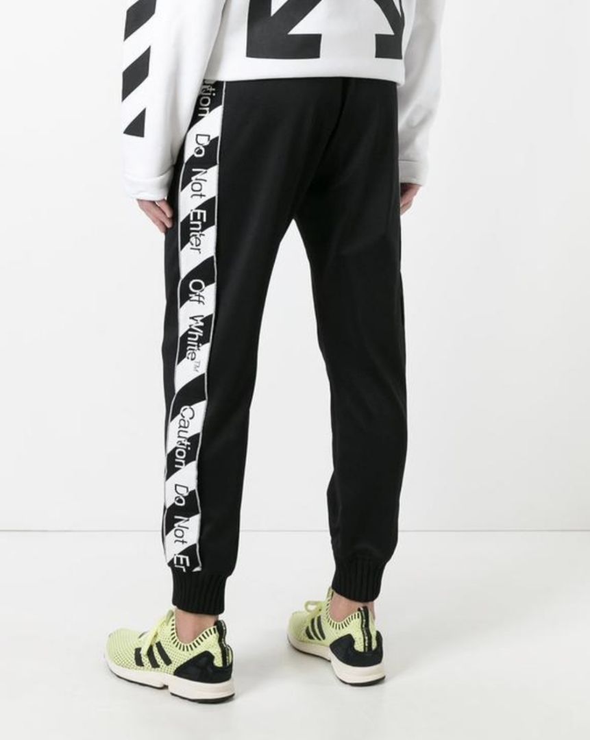 Off White "CAUTION" Logo Sweatpants