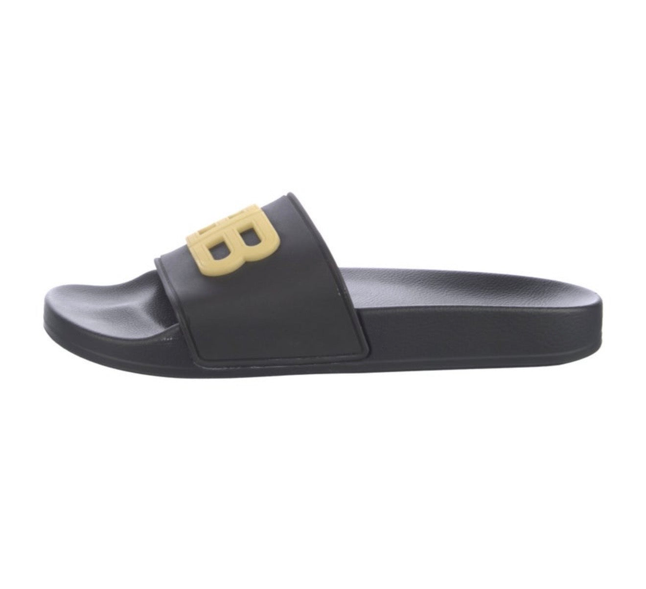 BALENCIAGA BB Rubber Logo Slides