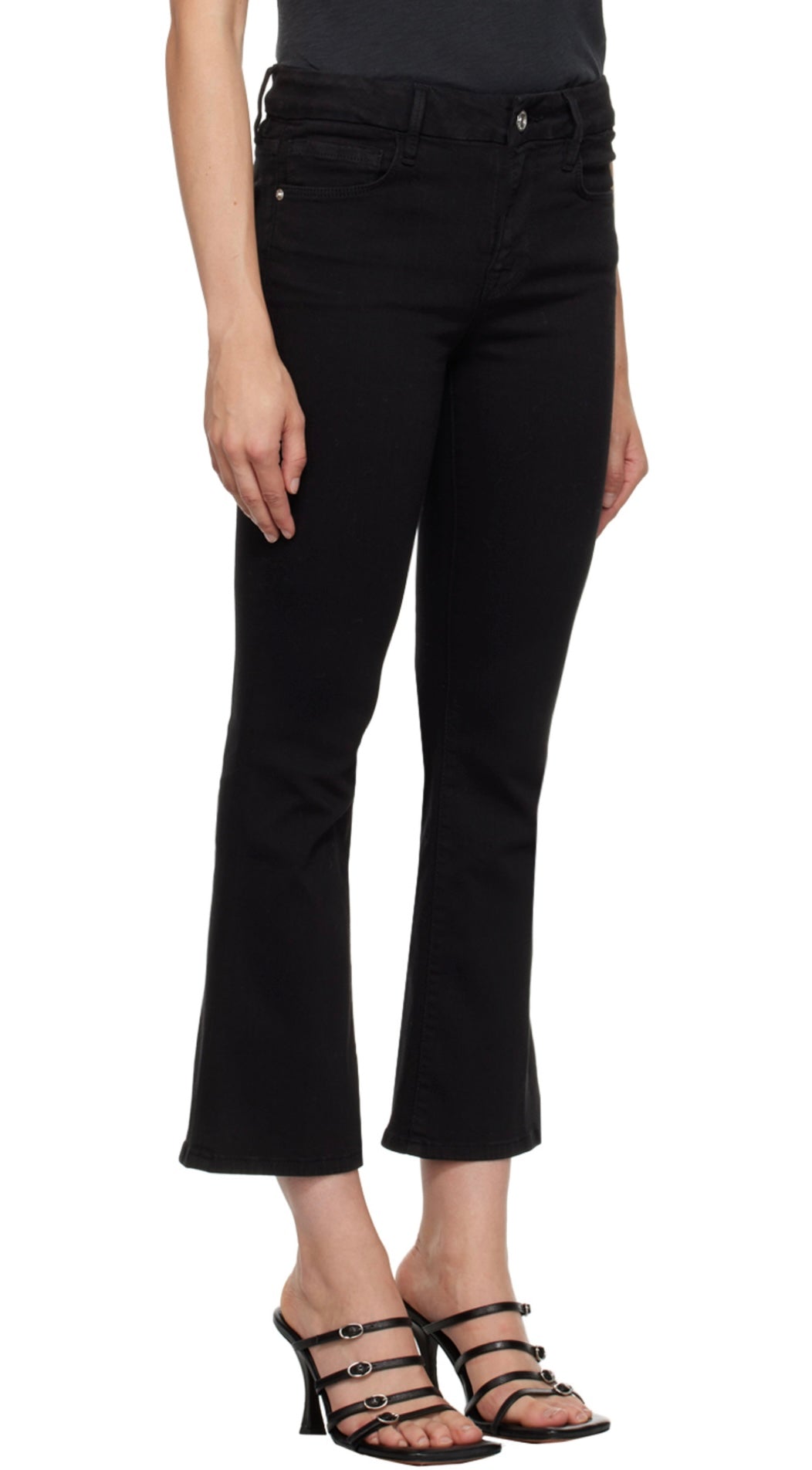 FRAME - Black “Le Crop Mini Boot” Jeans