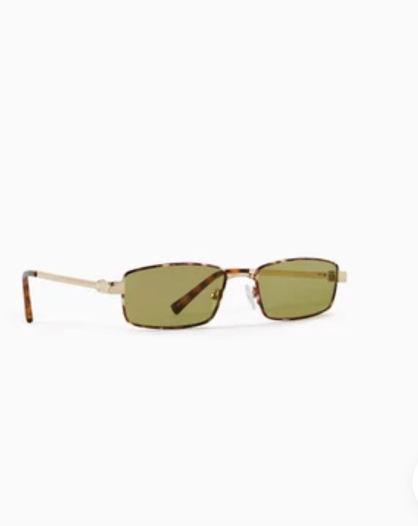 LE SPECS
Bizarro Rectangle Sunglasses in Metal