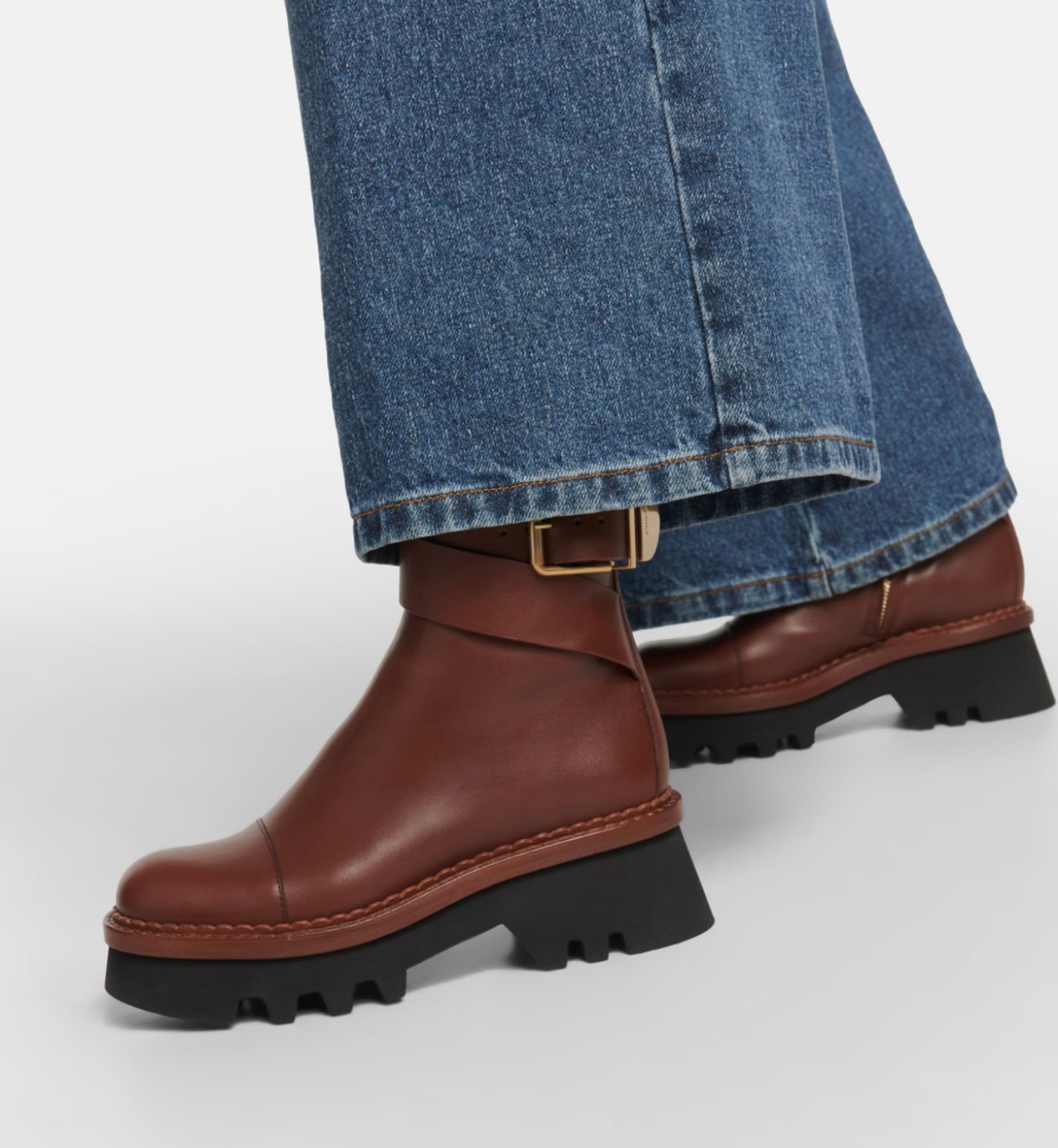 CHLOE owena leather ankle boots