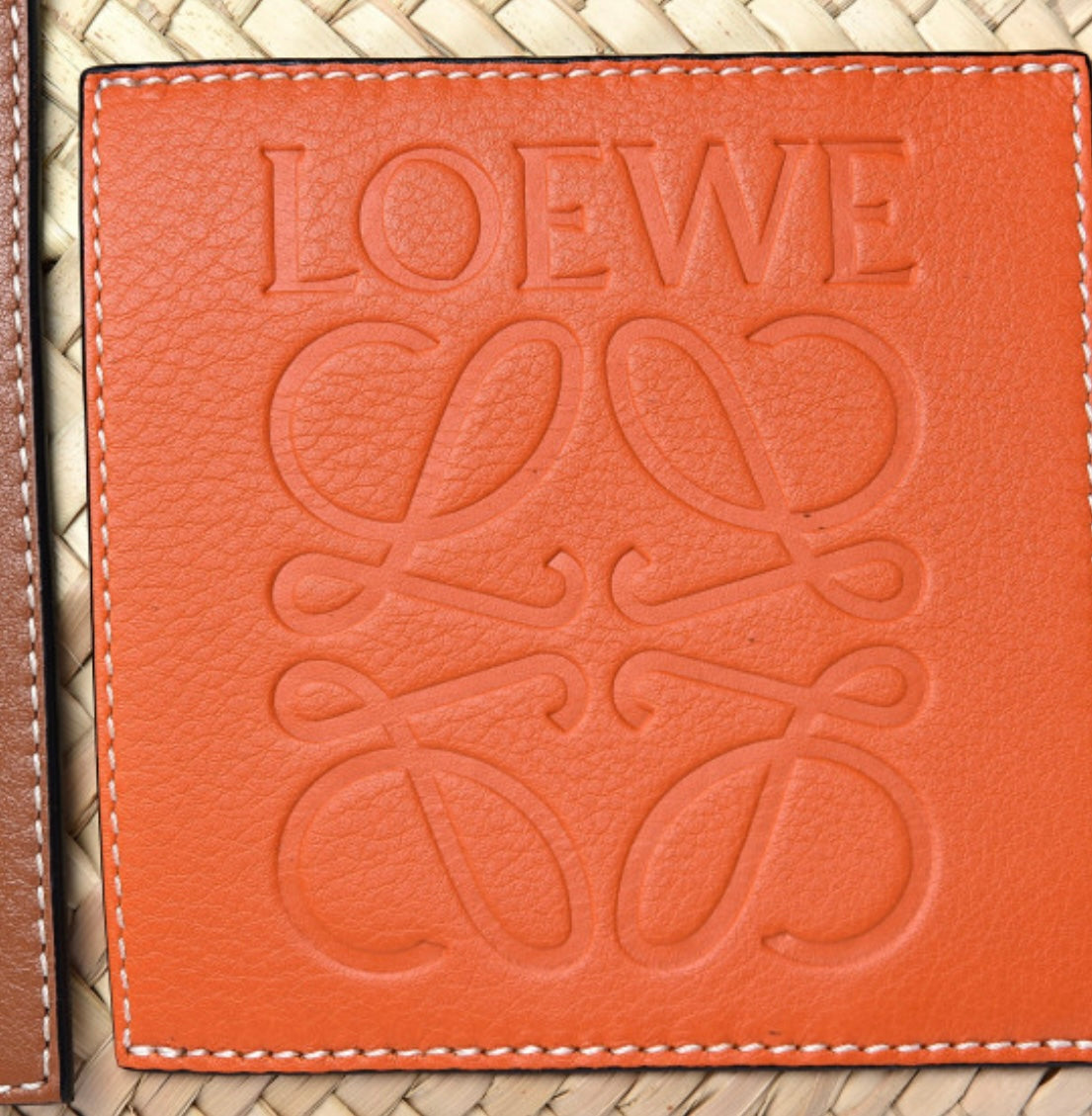 LOEWE
Raffia Small Basket Tote Bag Natural Orange