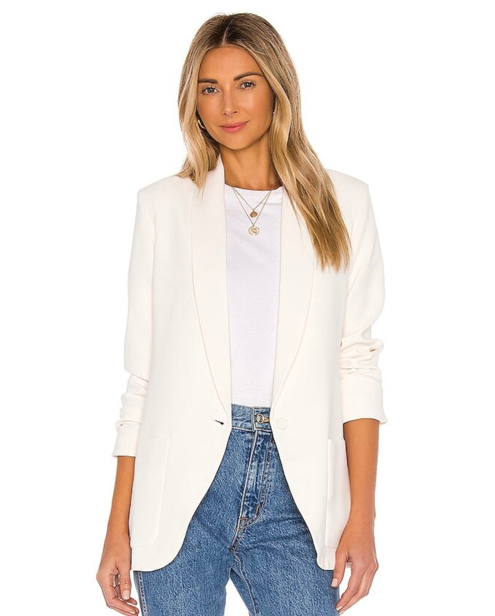 AMANDA UPRICHARD
Shawl Collar Blazer In Ivory