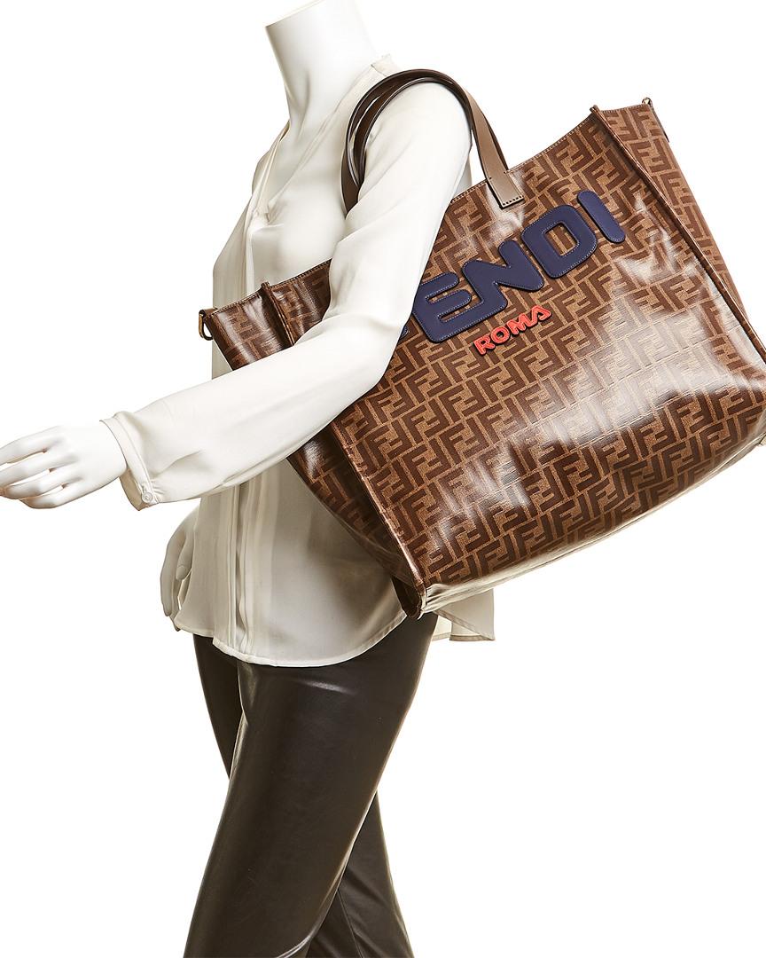 FENDI x FILA logo tote bag