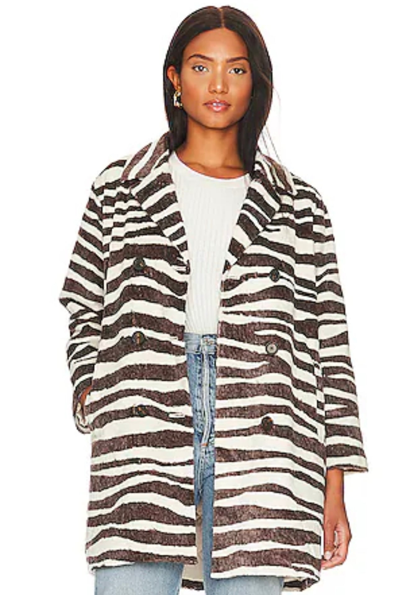 THE GREAT Zebra coat