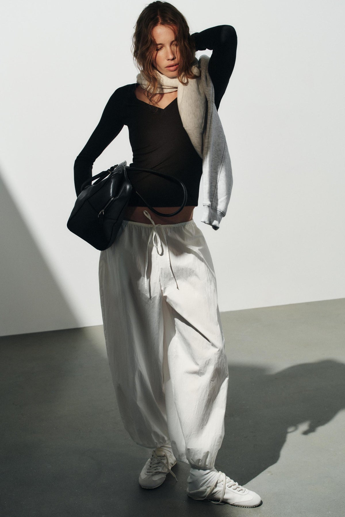 ZARA CREAM BALLOON PANTS