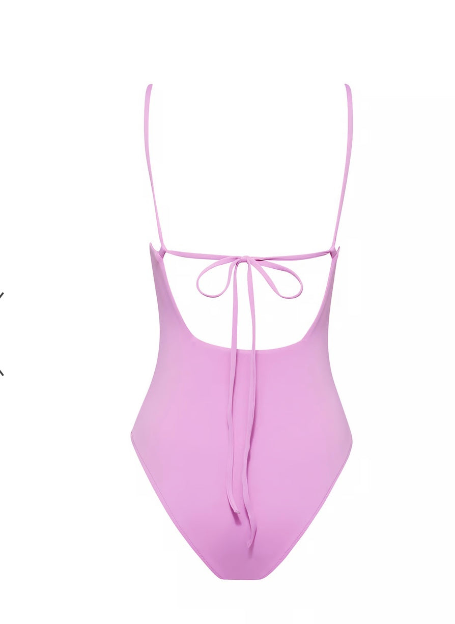 BONDI BORN - Rose One-Piece Swimsuit in flamingo