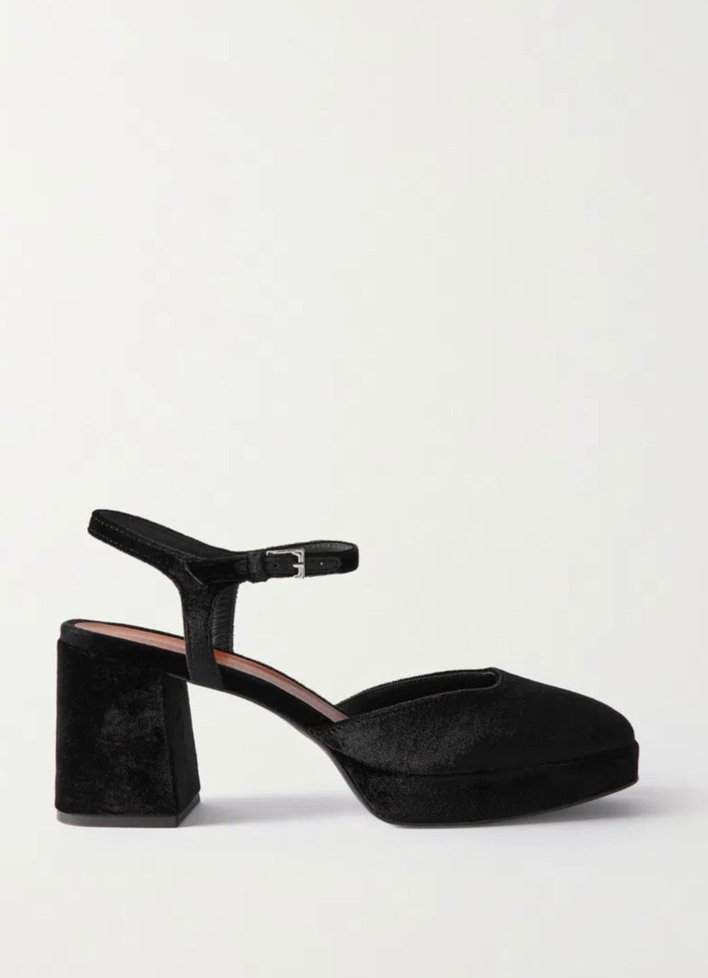 REFORMATION
Mirasol Velvet Platform Pumps