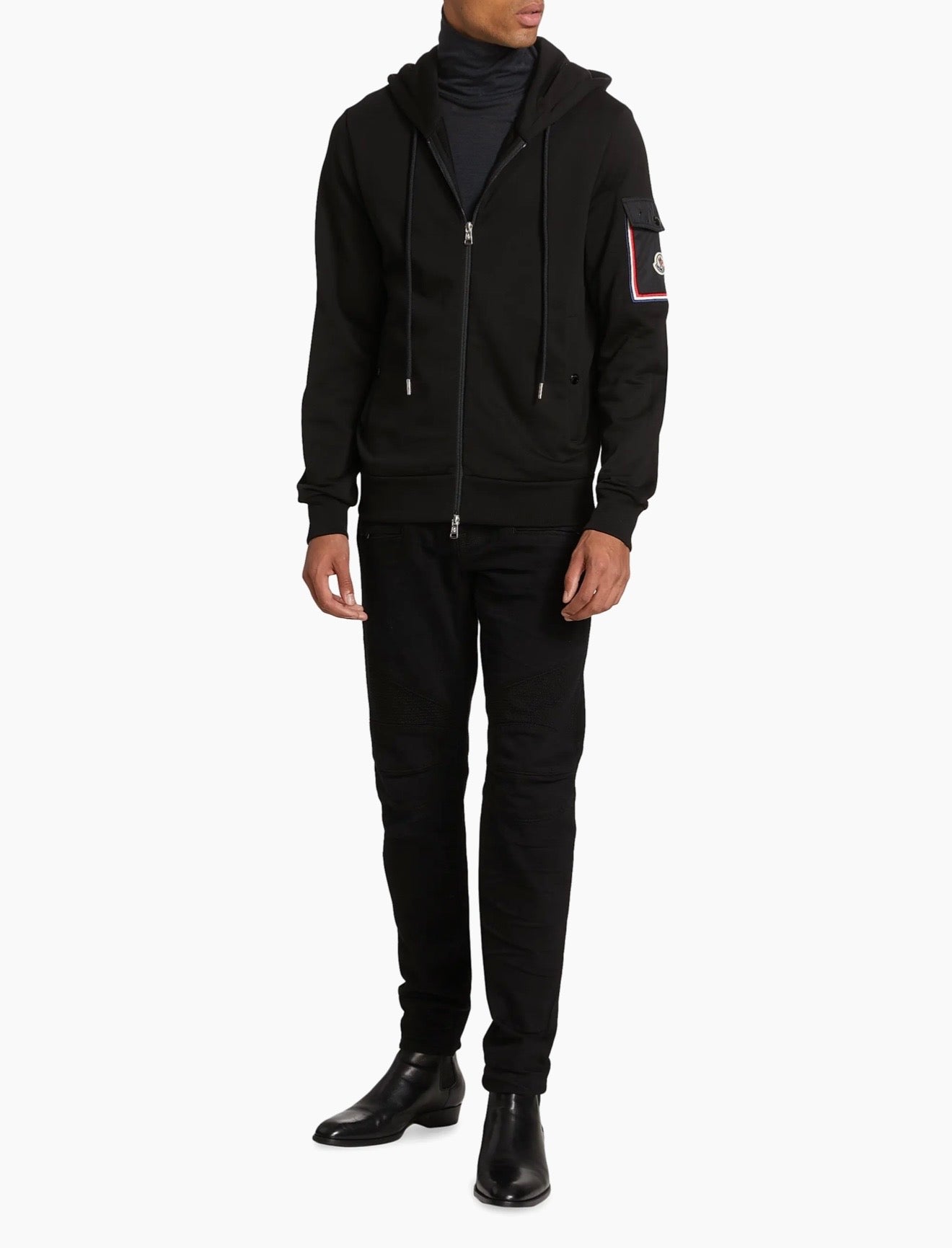 Moncler Mix Media Regular Fit Full Zip Hoodie