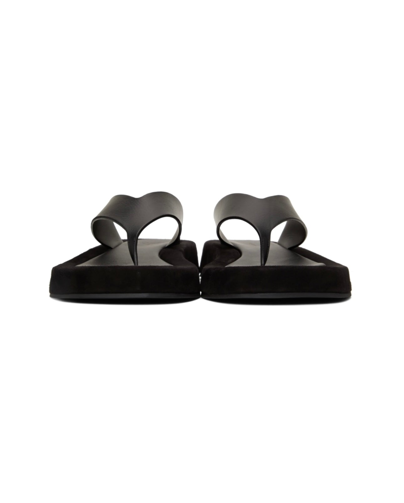 THE ROW
Ginza leather and suede platform flip flops
