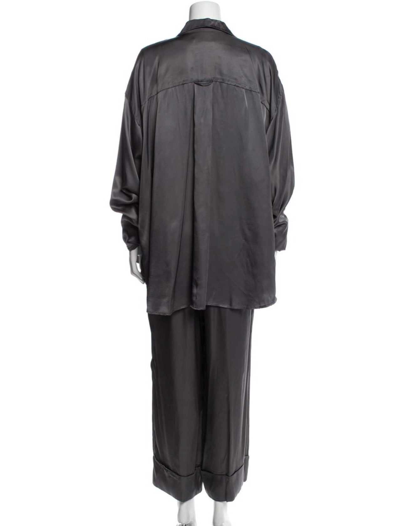 SLEEPER - “sizeless” Pajama Set With Pants In Concrete