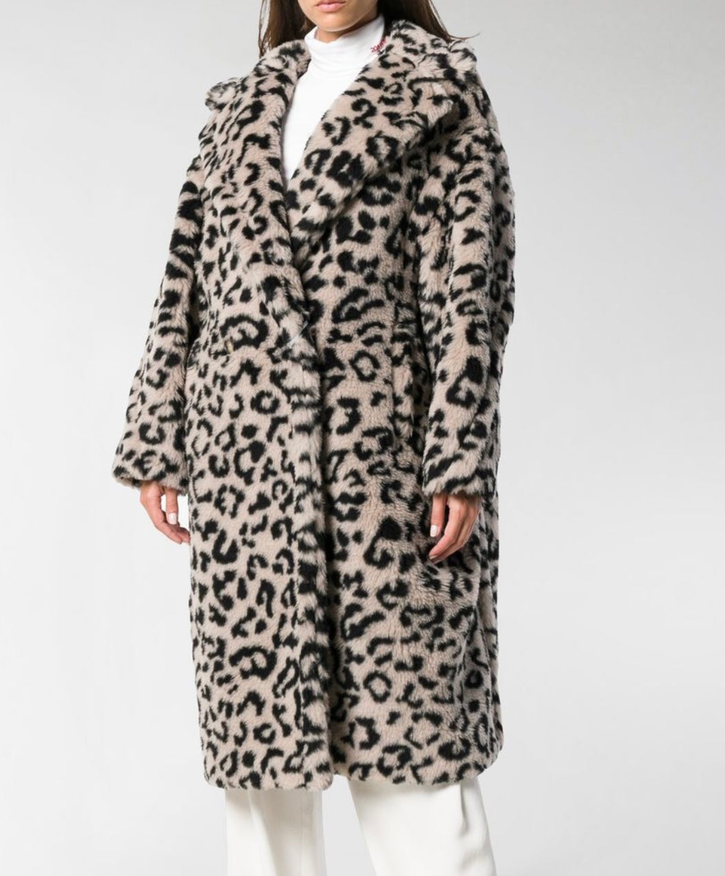 Max Mara -Teddy Wool Leopard Print Coat Size S