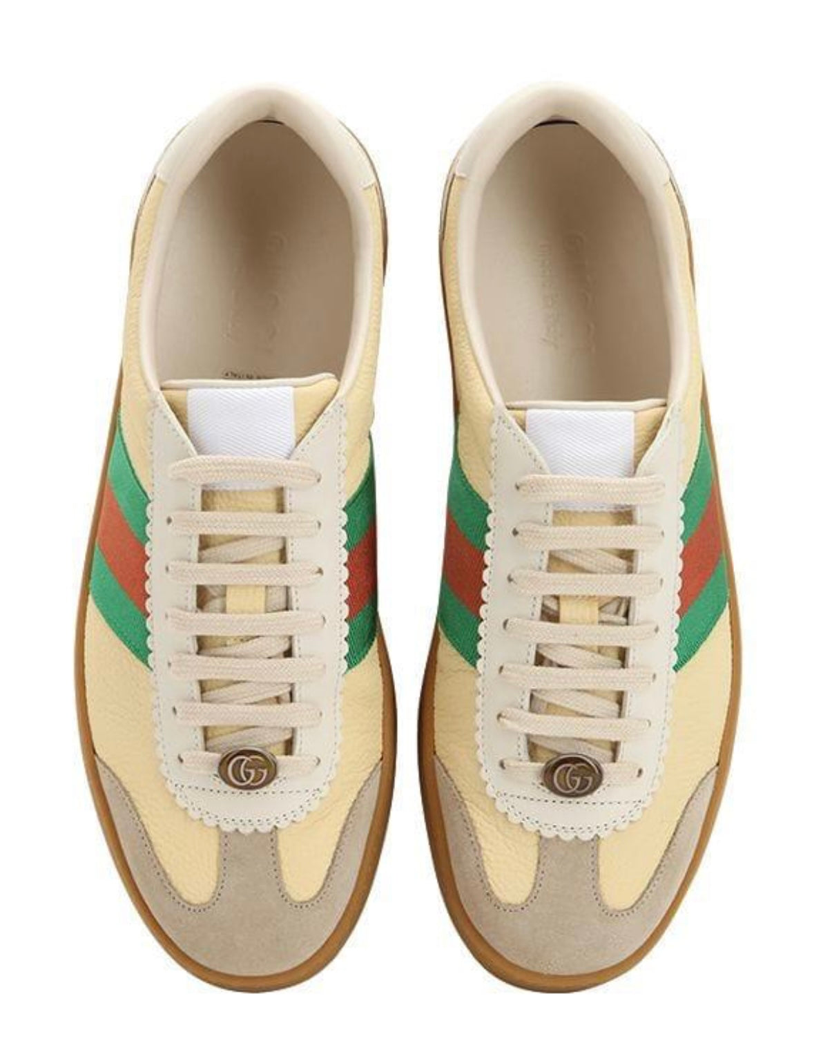 GUCCI - G74 Leather Sneakers with Web