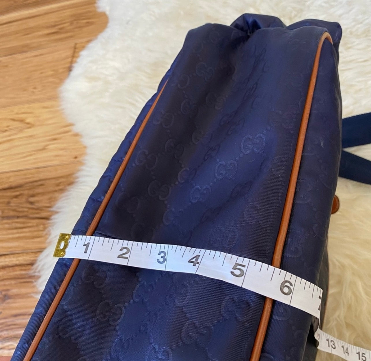 GUCCI - Guccissma Nylon Diaper Bag in Sheen Monogram