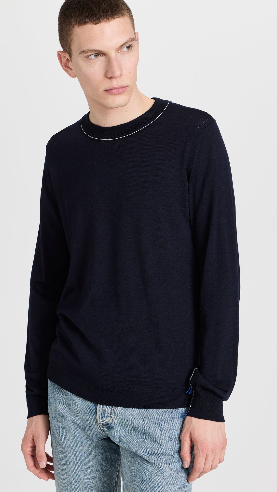 Margiela Men's Navy Wool Sweater