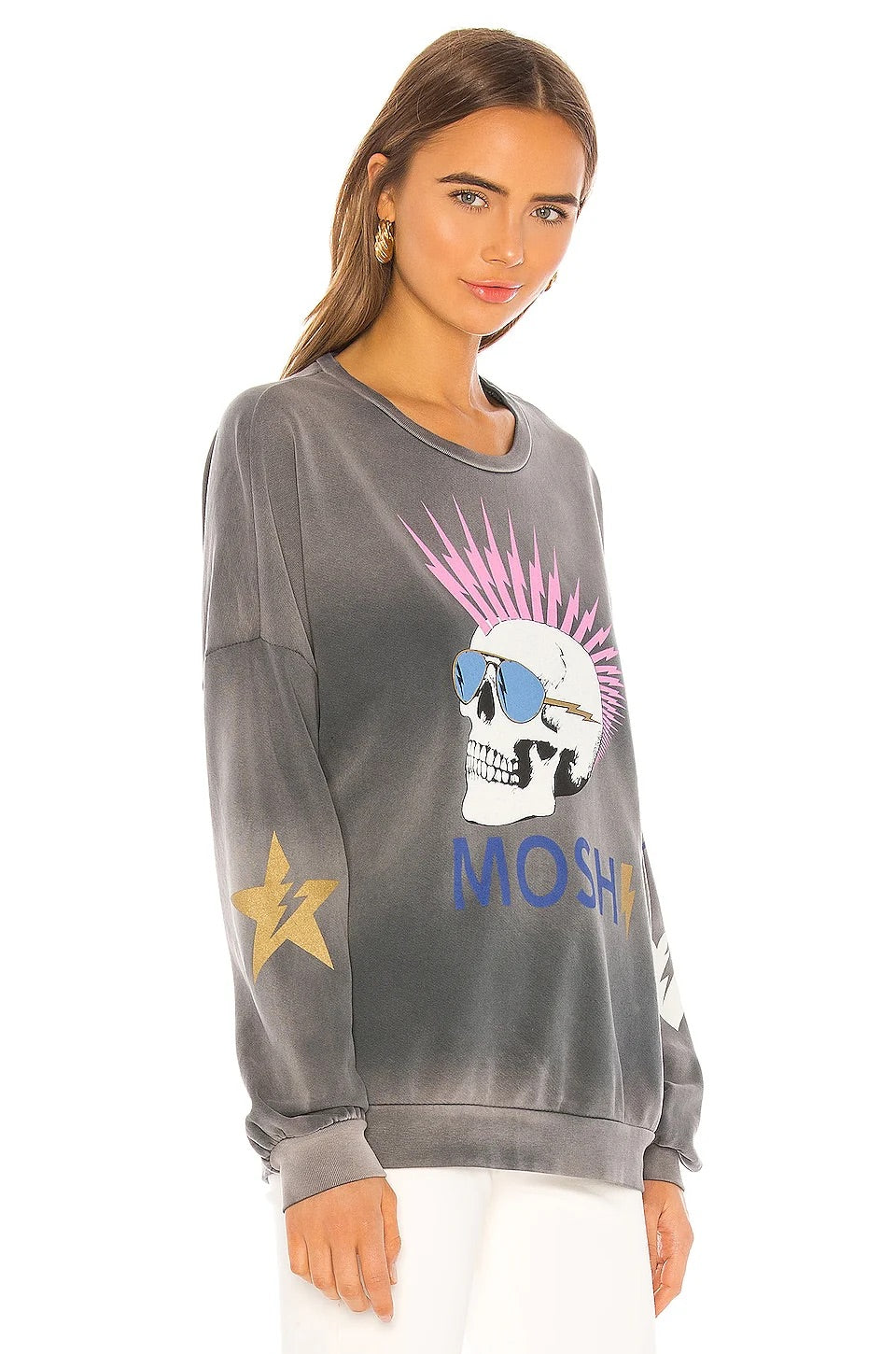 LAUREN MOSHI skull crewneck