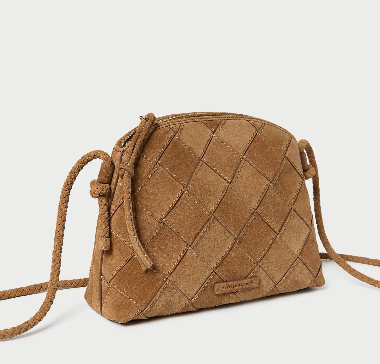 Loeffler Randall - Mallory Toffee Woven Suede Crossbody