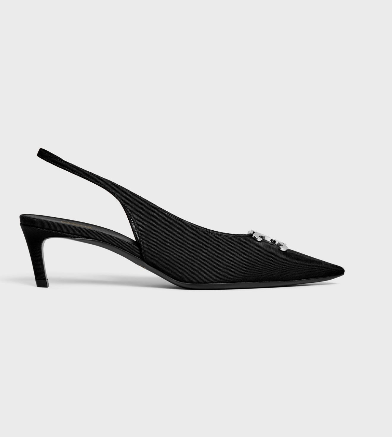 CELINE ALMA TRIOMPHE SLINGBACK IN GROS-GRAIN