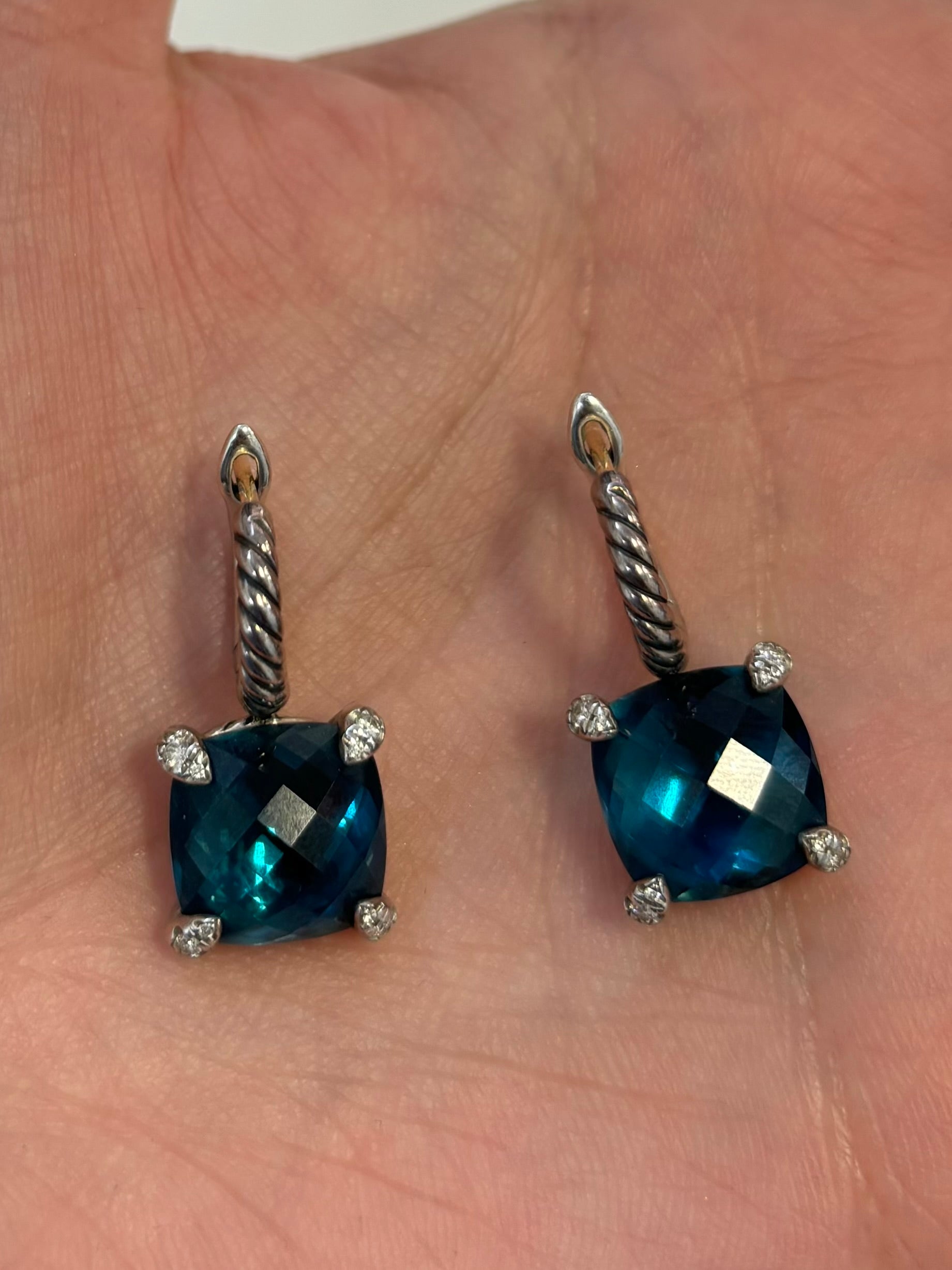David Yurman Blue Topaz Earrings