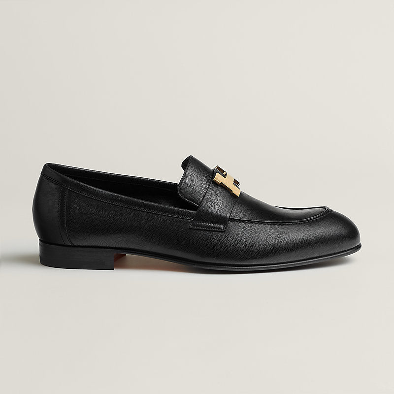 HERMES paris loafer in black