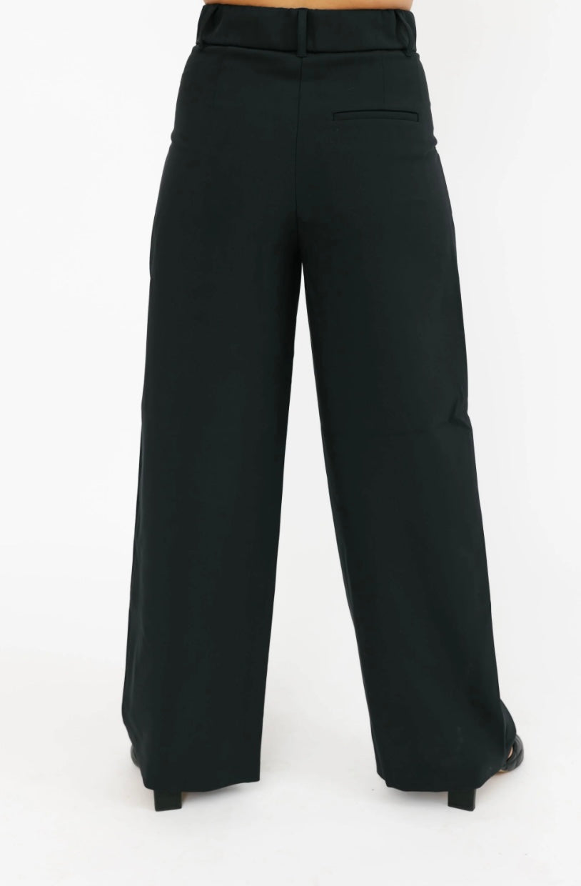 SMASH & TEES - HARPER WIDE LEG PANT II IN MIDNIGHT BLACK