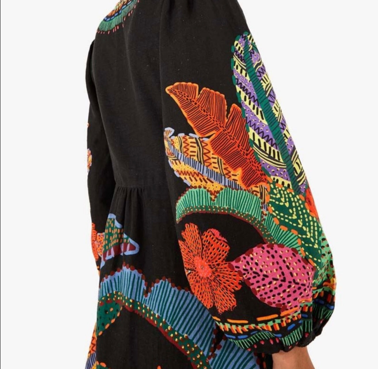 Farm Rio Black Cool Leopards Maxi Dress