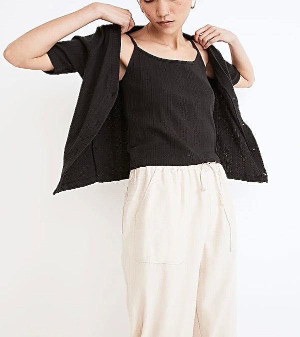 MADEWELL black tank and cardi set