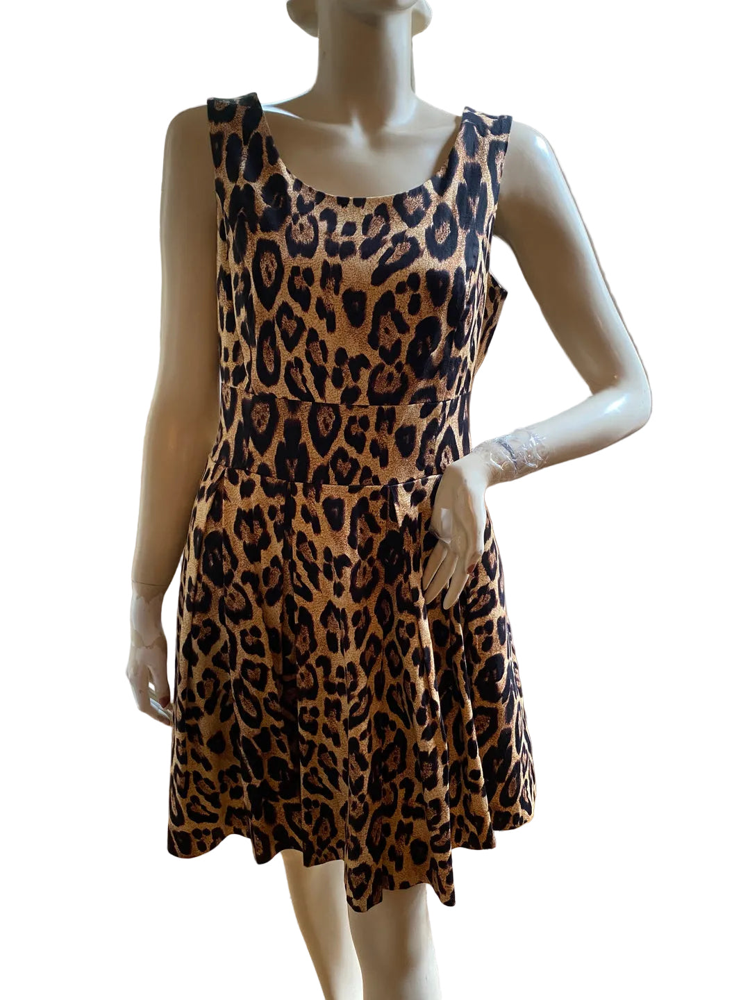 PINK TARTAN cotton cheetah dress