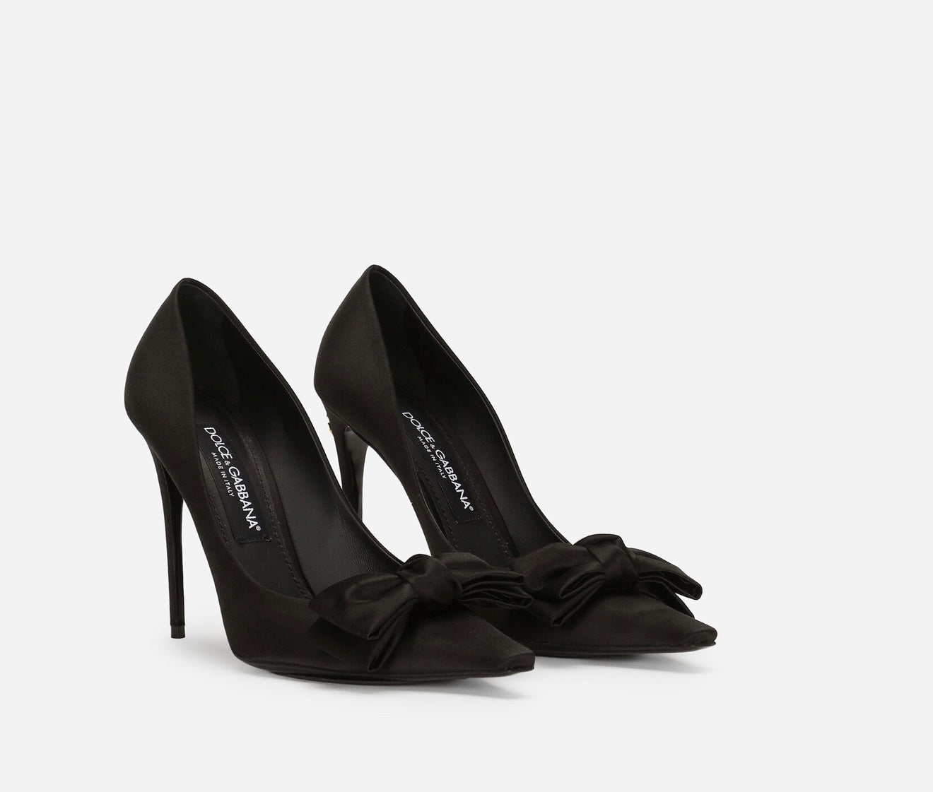 DOLCE & GABBANA - Satin pumps with bow detail