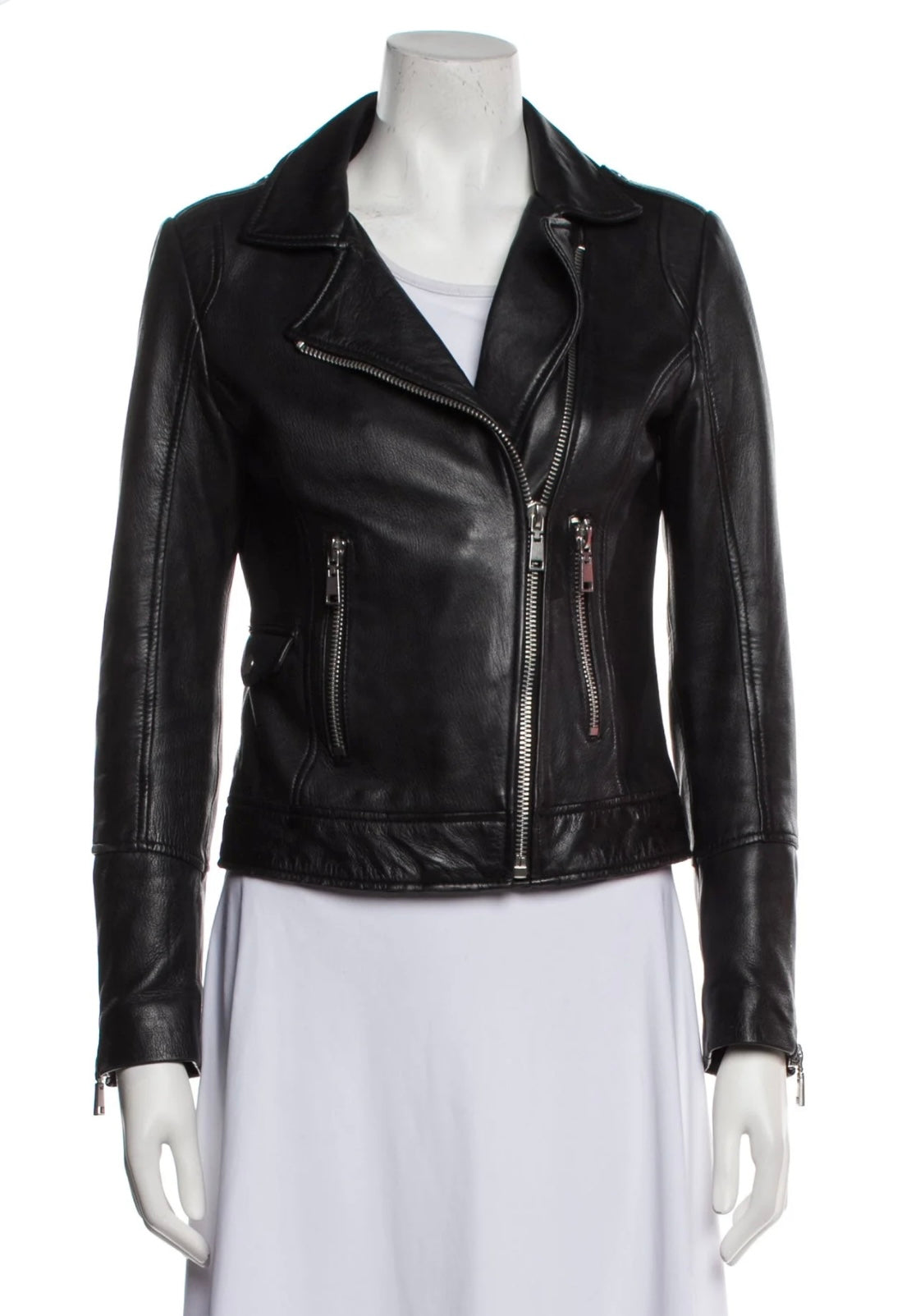 DOMA Style #5808 Black Leather Moto Jacket