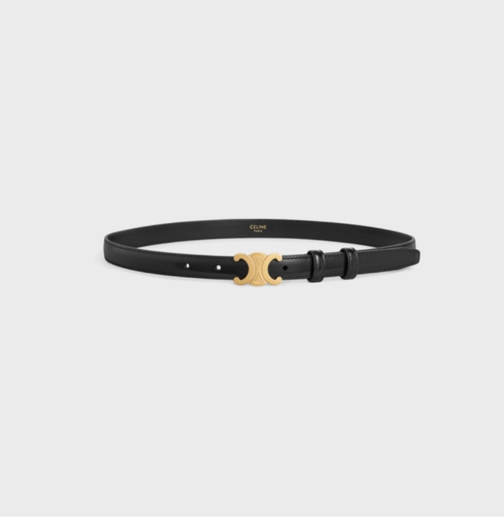CELINE - SMALL TRIOMPHE BELT IN TAURILLON LEATHER
BLACK