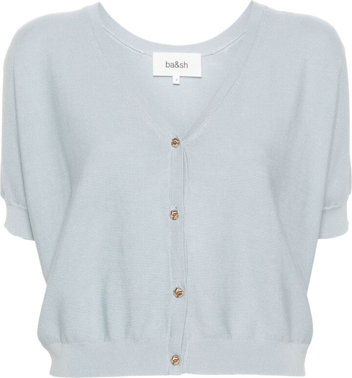 BA&SH pale blue knit cardigan