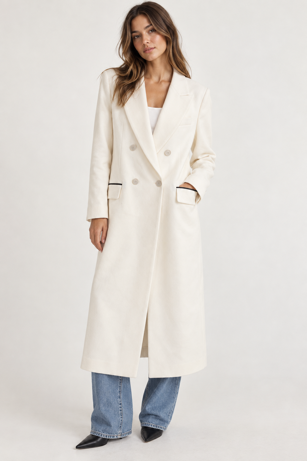 ELEVENTY ivory maxi blazer jacket