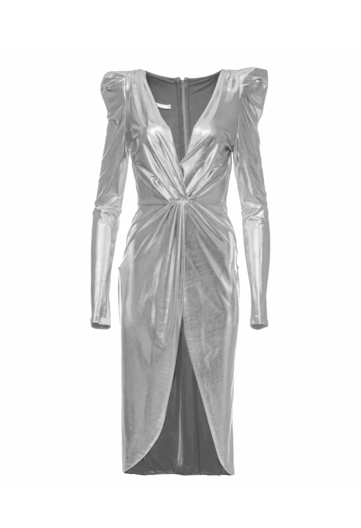 Narces Silver Plunge Dress