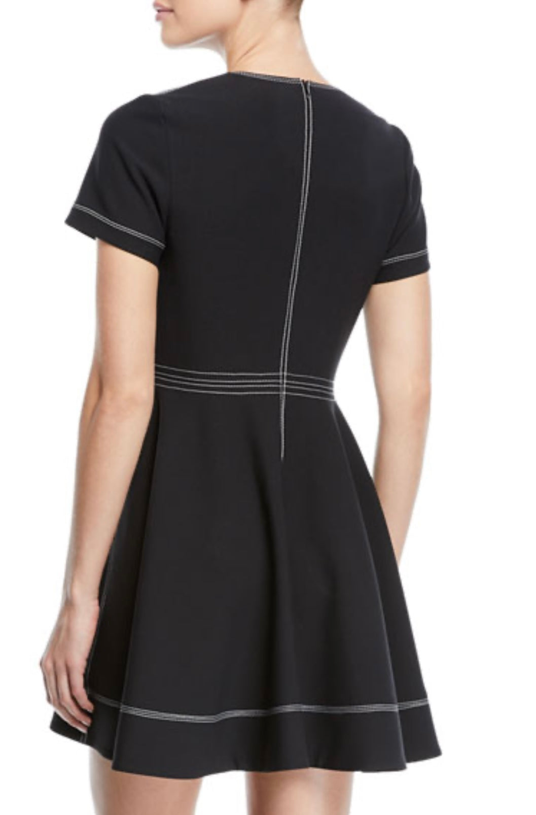 cinq a sept
Bryce Short-Sleeve Fit-and-Flare Mini Dress