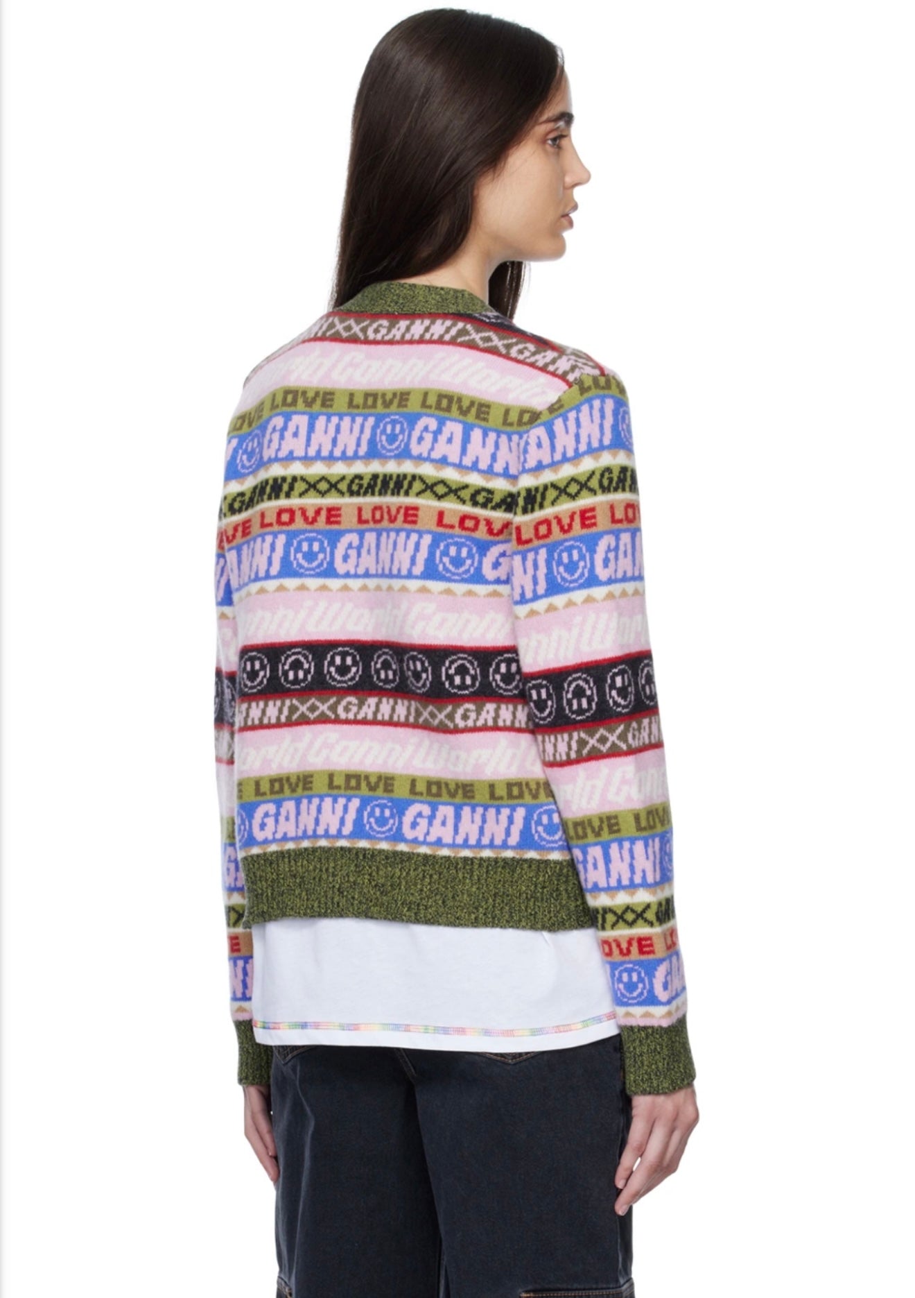 GANNI Multicolor Jacquard Cardigan