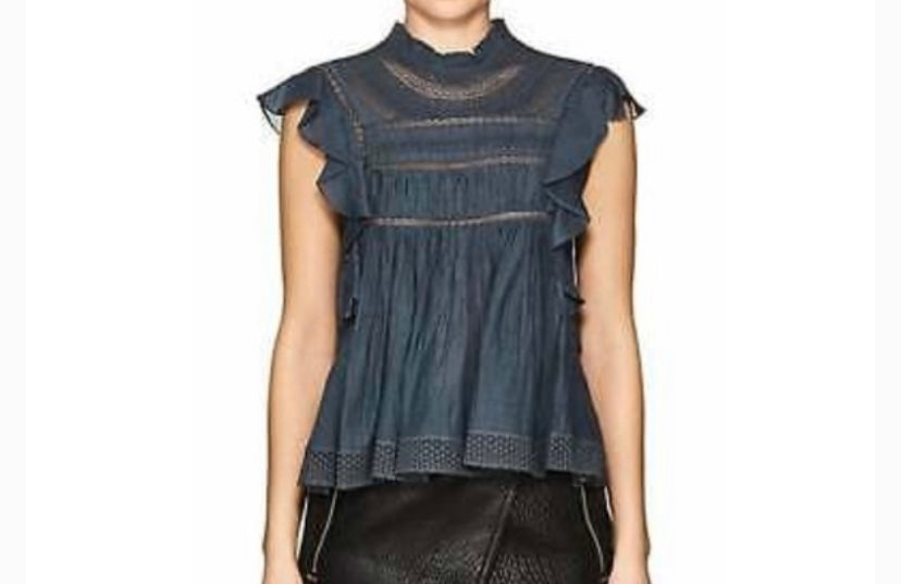 Isabel Marant Etoile Lace Ruffle Blouse
