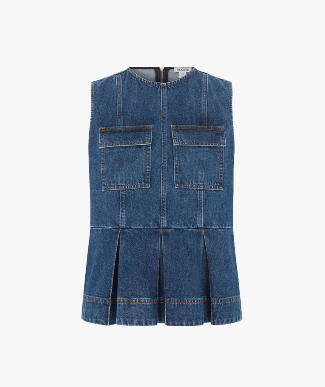 ALIGNE Hope peplum denim top