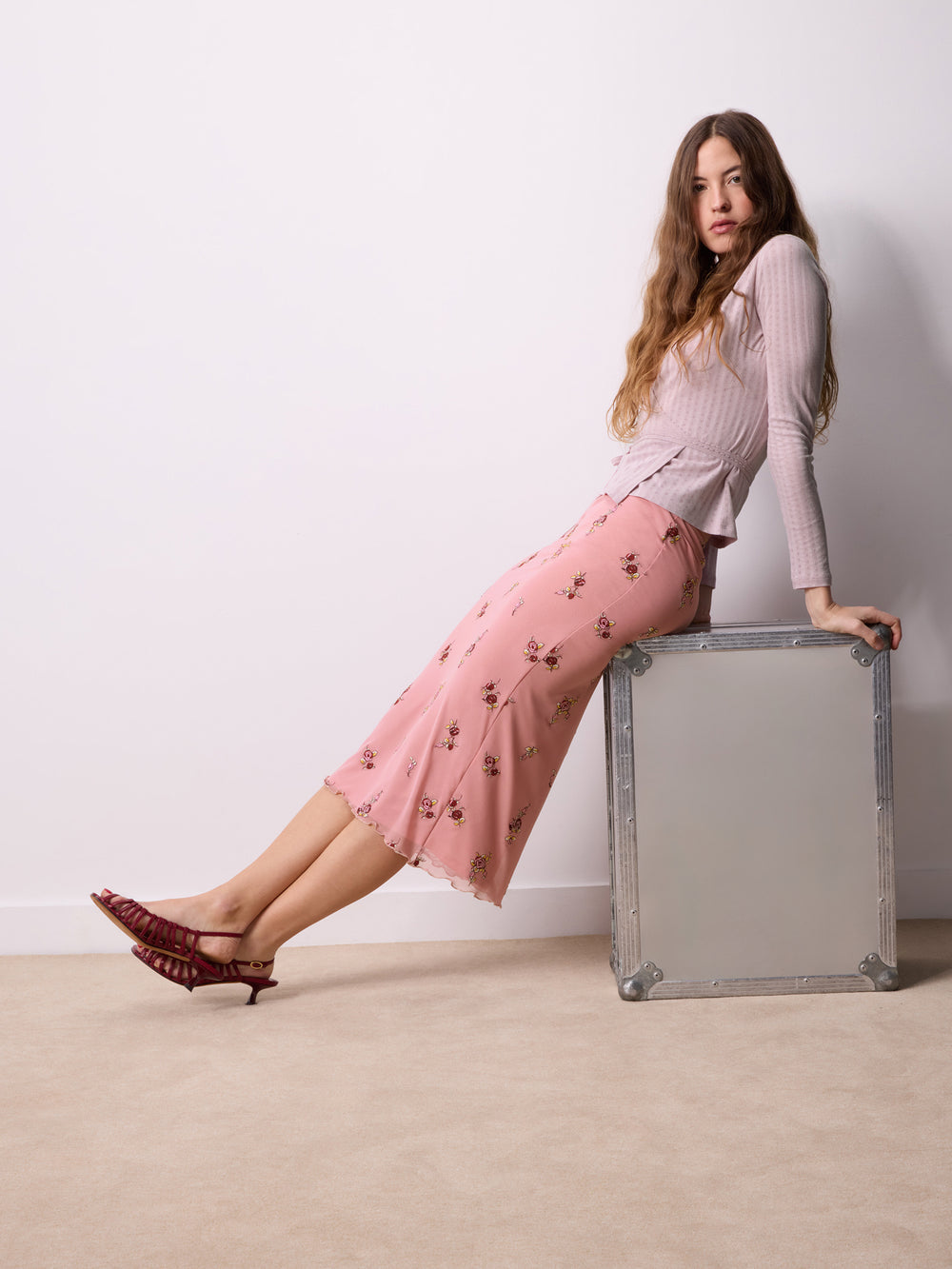 ROUJE floral tana skirt