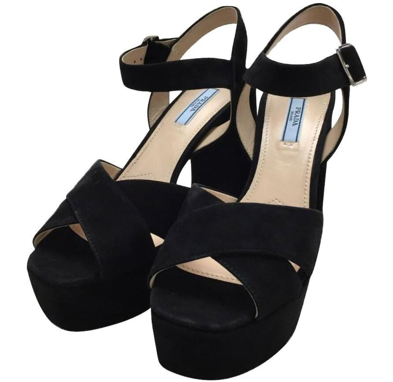 Prada - Suede Platform Sandals