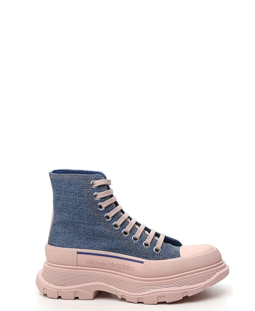 Alexander McQueen -Tread Slick Lace Up Sneaker Boots
