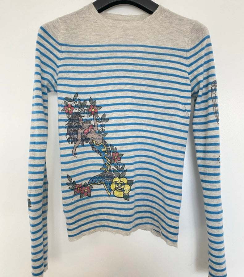 Zadig & Voltaire Striped Mermaid Cashmere Sweater